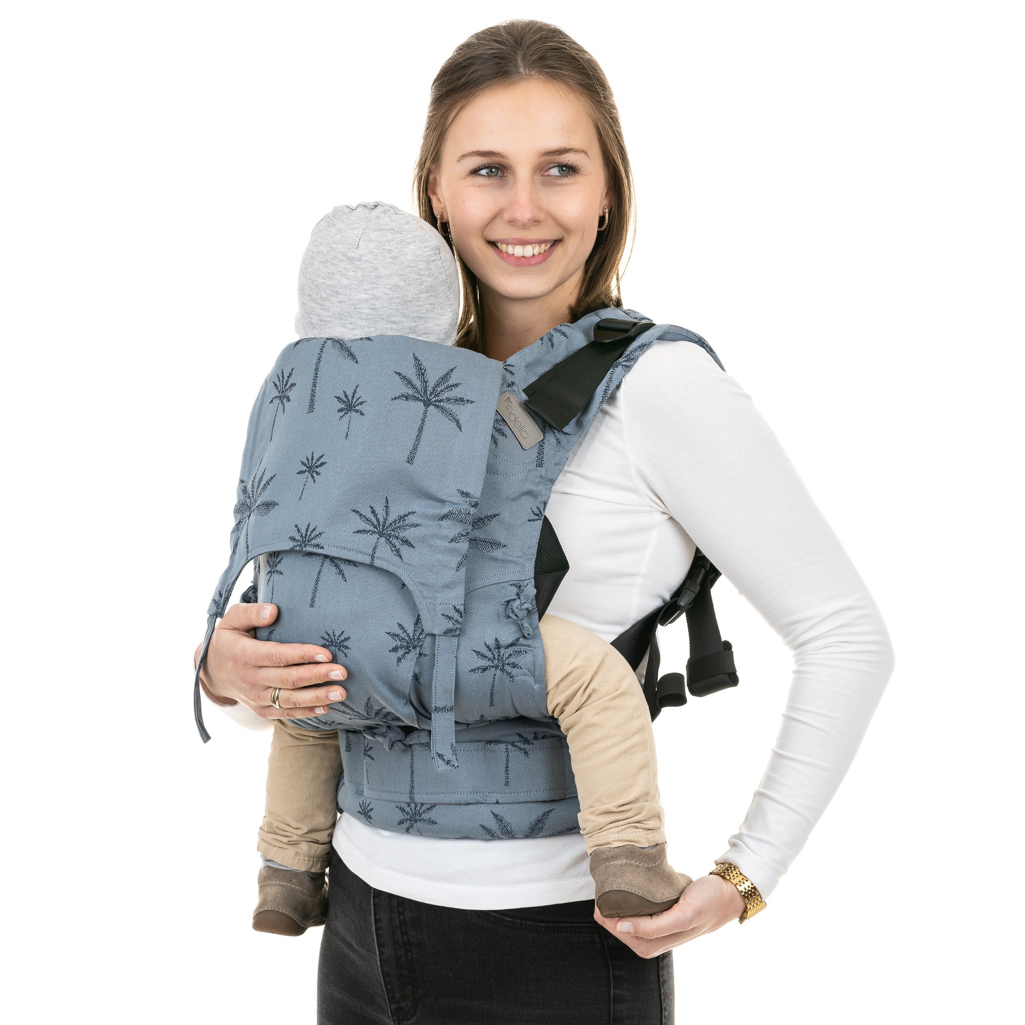 fidella-fusion-marsupio-ergonomico-palm-trees-dove-blu-portabeb-in-cotone-bio-co image 6