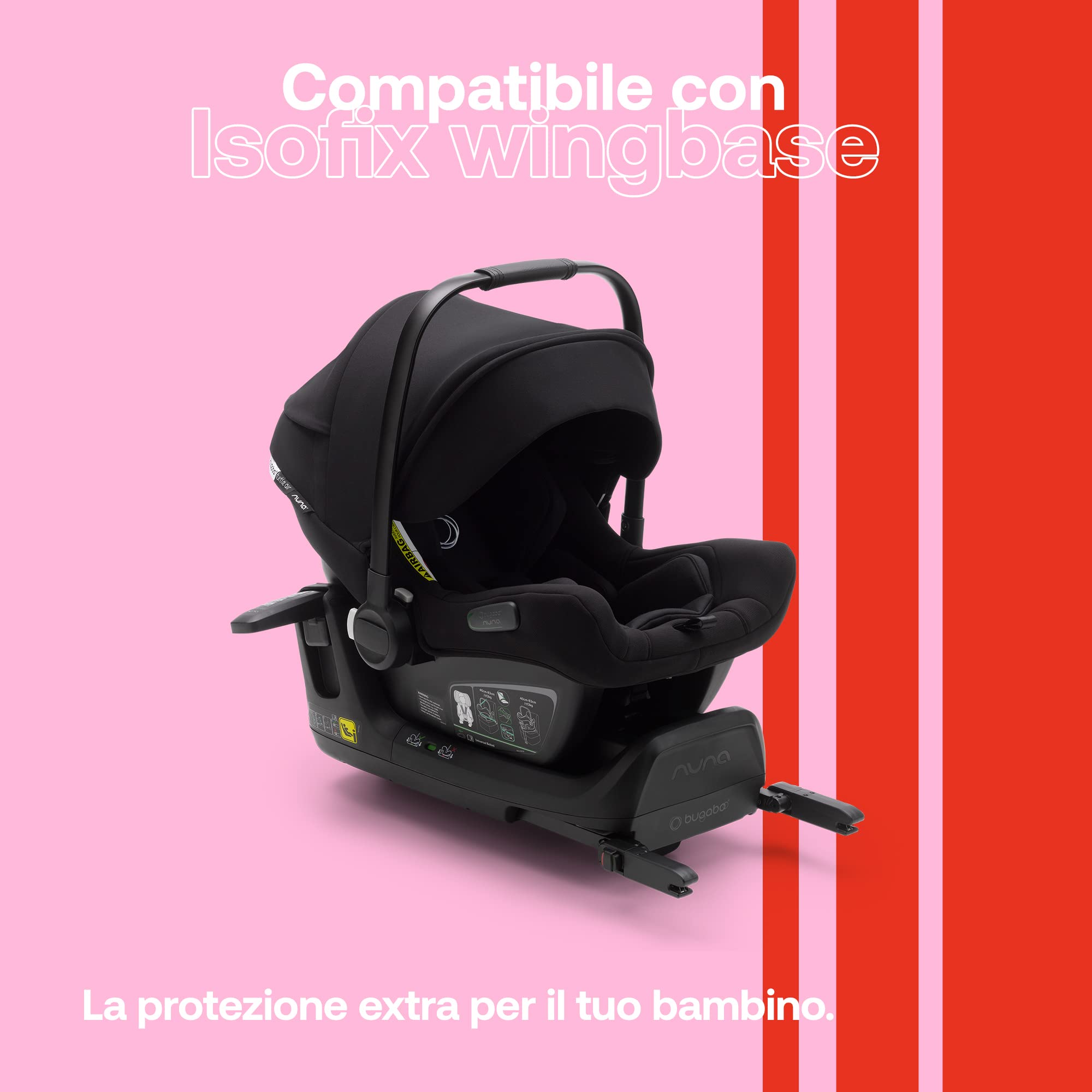 bugaboo-turtle-air-by-nuna-seggiolino-auto-nero-con-adattatore-per-cameleon image 5