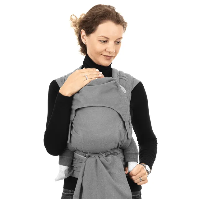 fidella-flyclick-marsupio-ergonomico-chevron-grigio-chiaro image 1