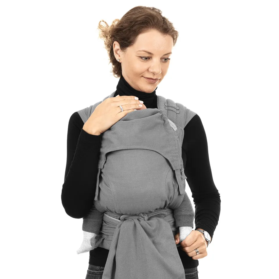 fidella-flyclick-marsupio-ergonomico-chevron-grigio-chiaro image 1