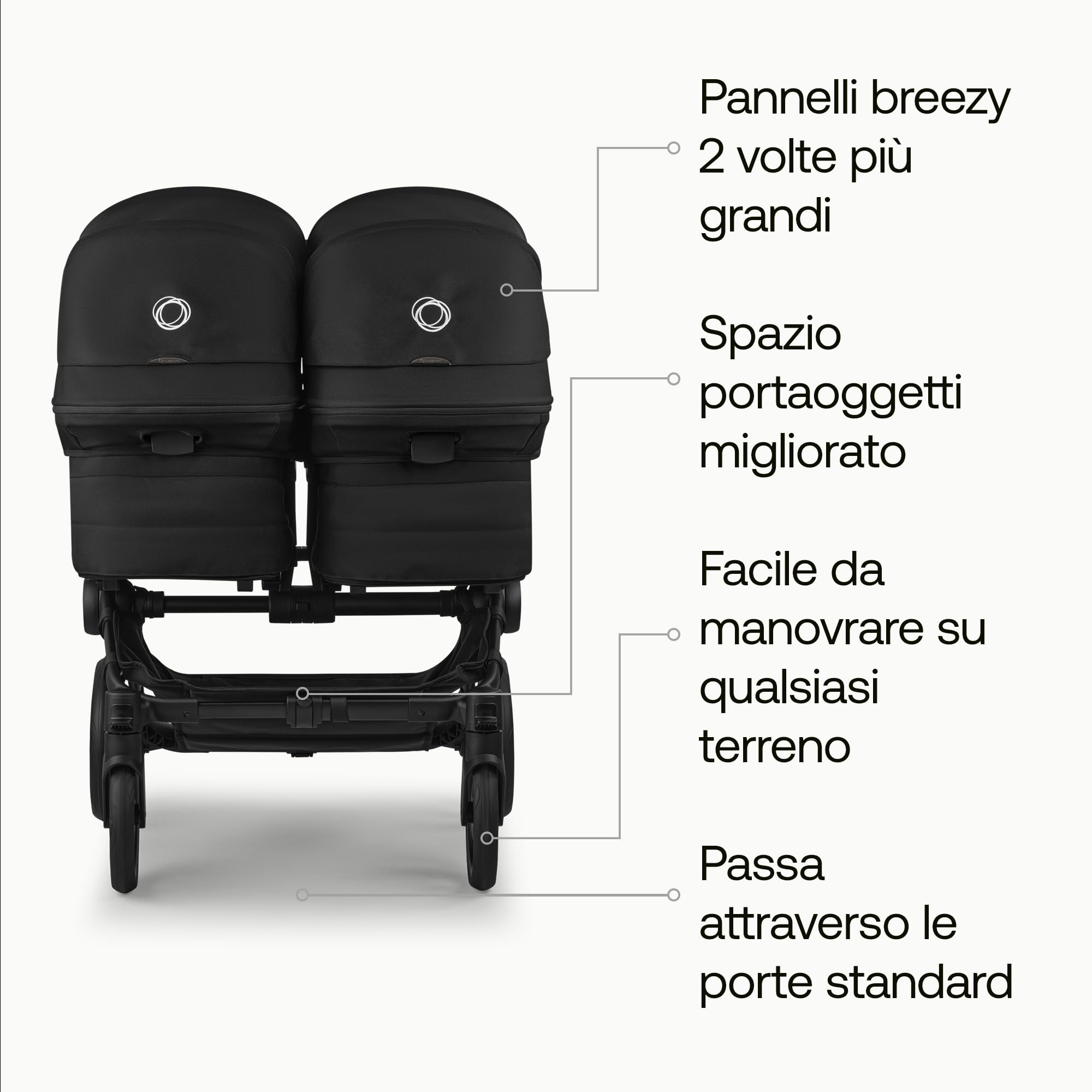 bugaboo-donkey-6-gemellare-set-di-tessuti-per-navicella-convertibile-da-fratella image 5
