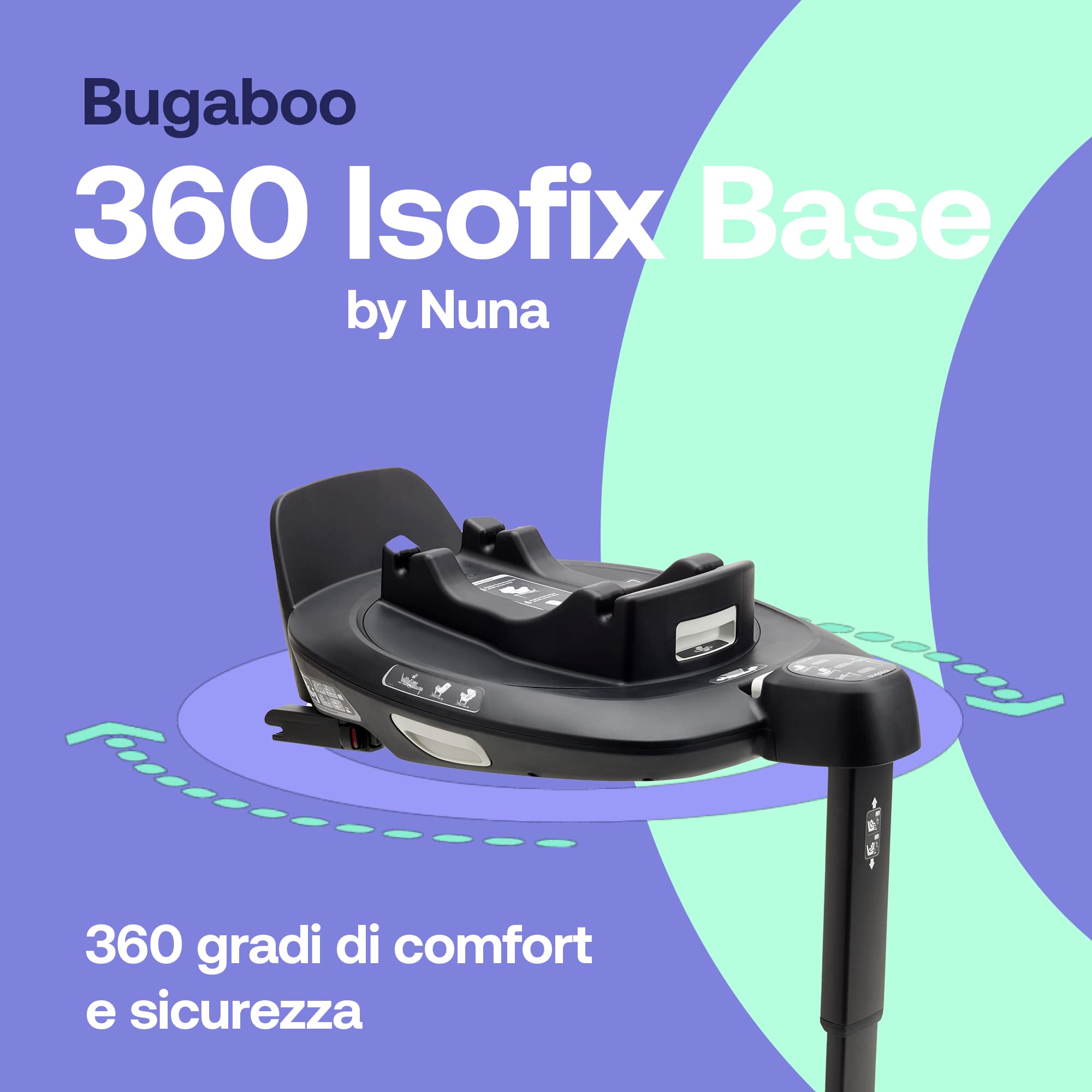 bugaboo-base-360-girevole-isofix-by-nuna-per-seggiolini-auto-owl-e-turtle-air-0- image 2