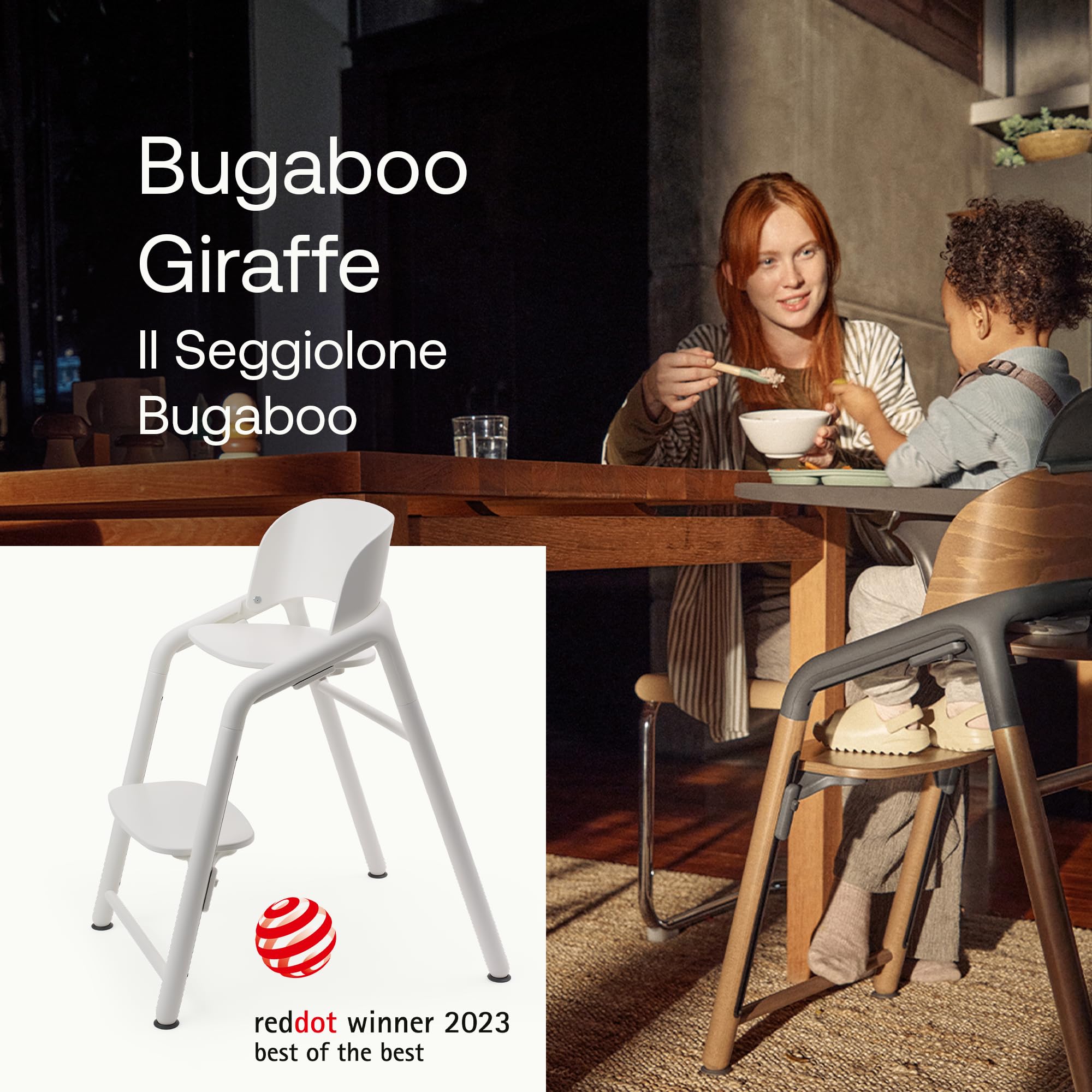 bugaboo-giraffe-sedia-evolutiva-in-legno-seggiolone-regolabile-in-1-secondo-bian image 2