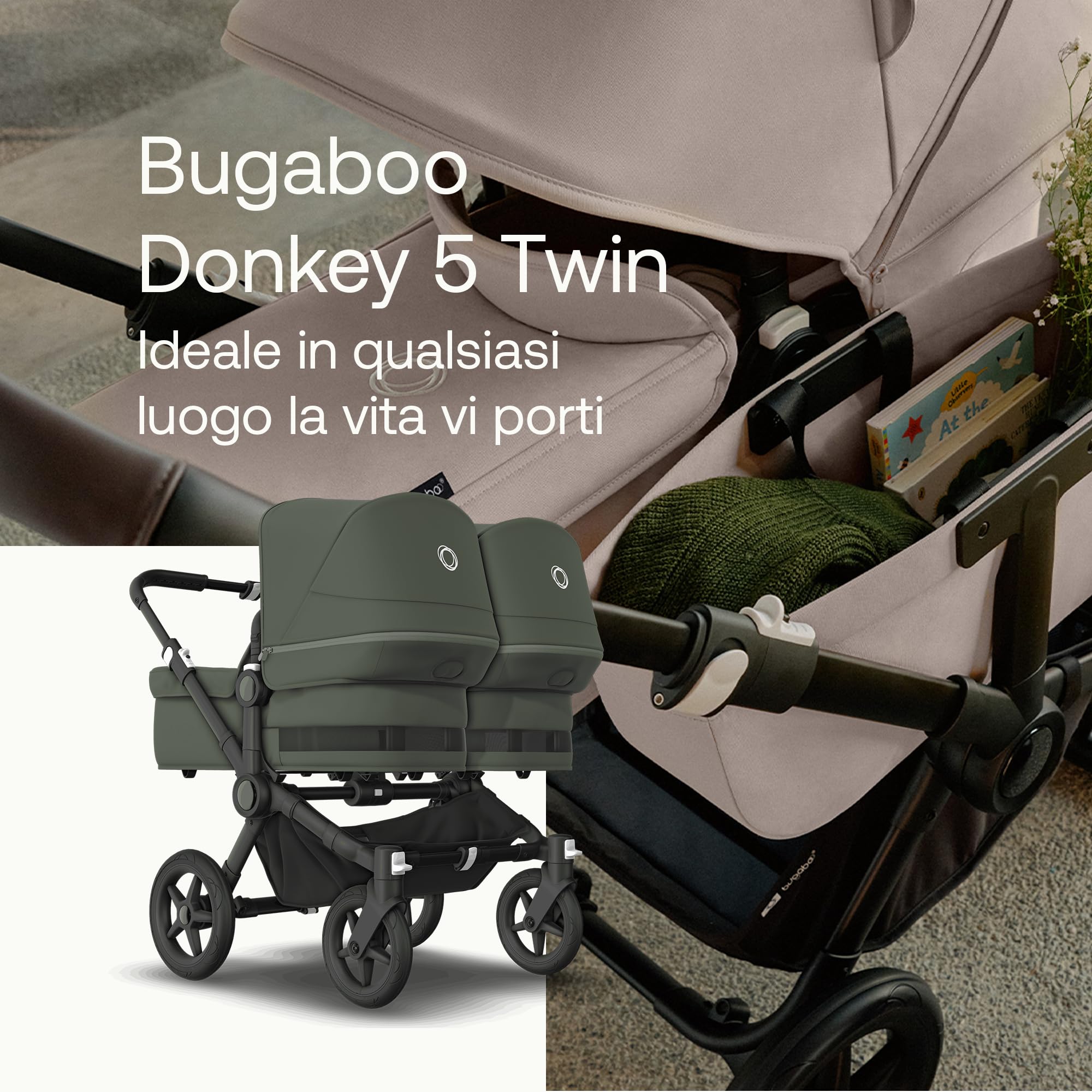 bugaboo-donkey-5-twin-set-di-conversione-passeggino-completo-affiancato-forest-g image 2