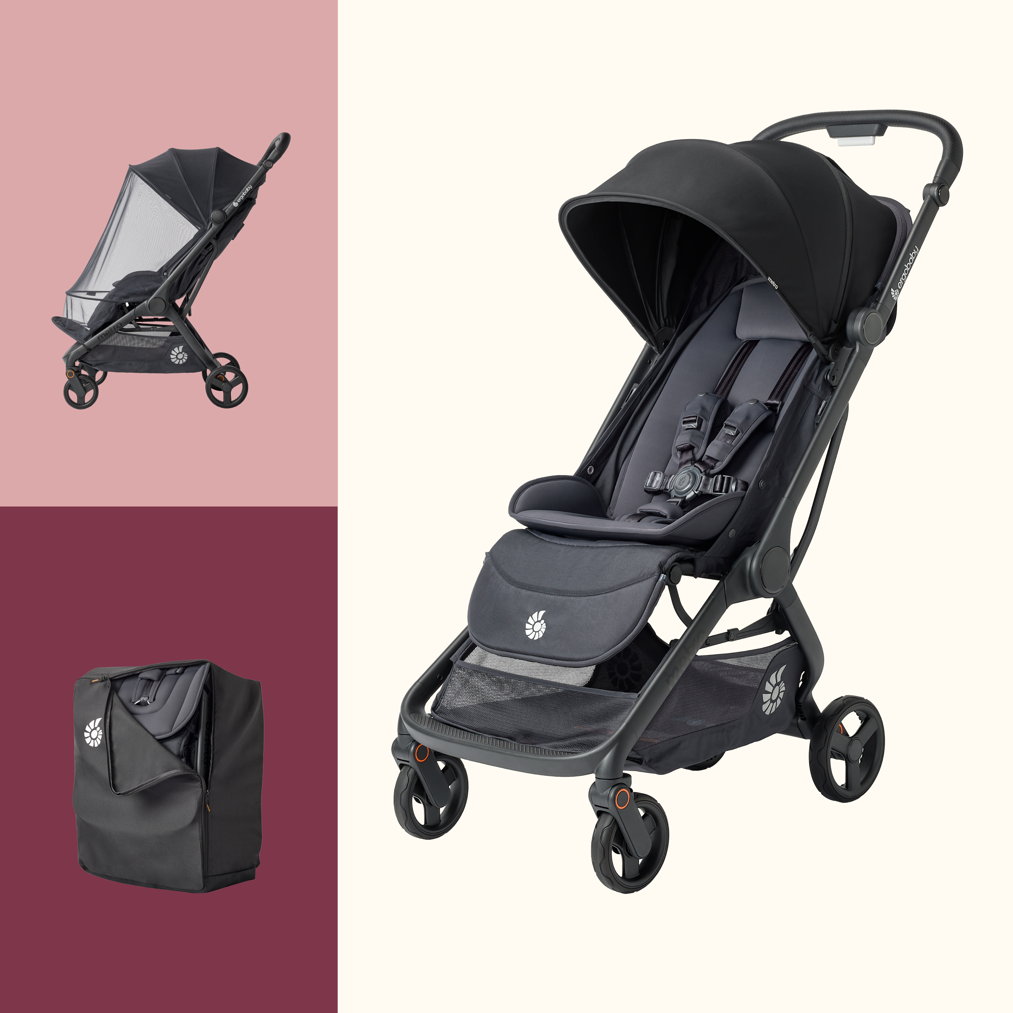 ergobaby-pacchetto-passeggino-per-i-viaggi-estivi-metro-3-compact-con-zaino-port image 1
