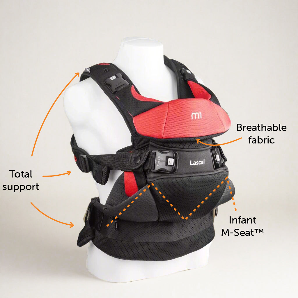lascal-m1-carrier-marsupio-ergonomico-leggero-con-infant-m-seat-per-neonati image 2