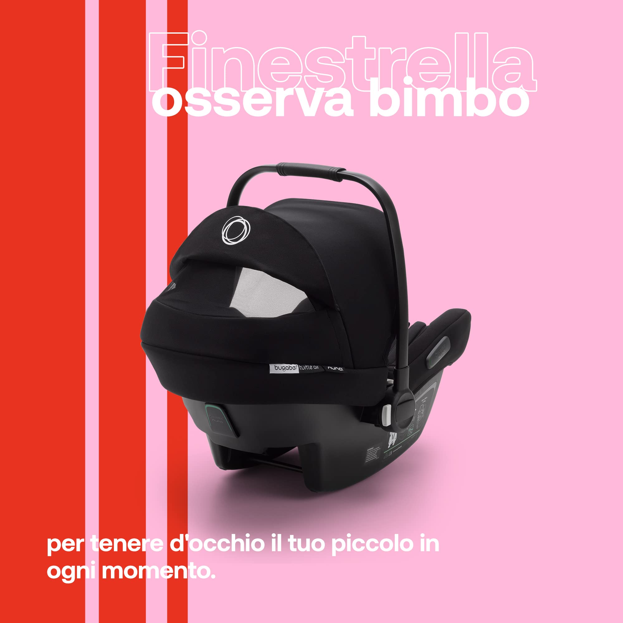 bugaboo-turtle-air-by-nuna-seggiolino-auto-nero-con-adattatore-per-cameleon image 4