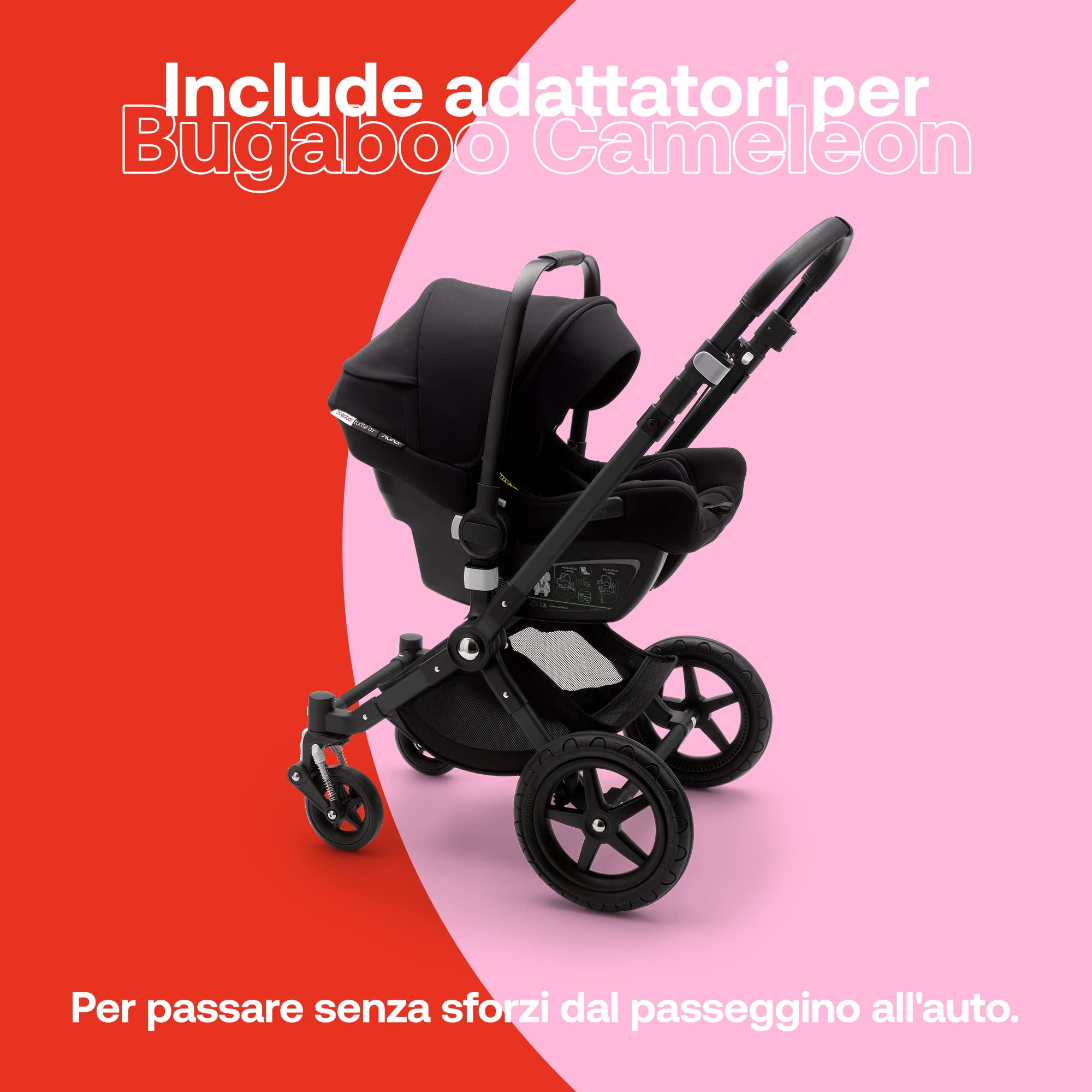 bugaboo-turtle-air-by-nuna-seggiolino-auto-nero-con-adattatore-per-cameleon image 6