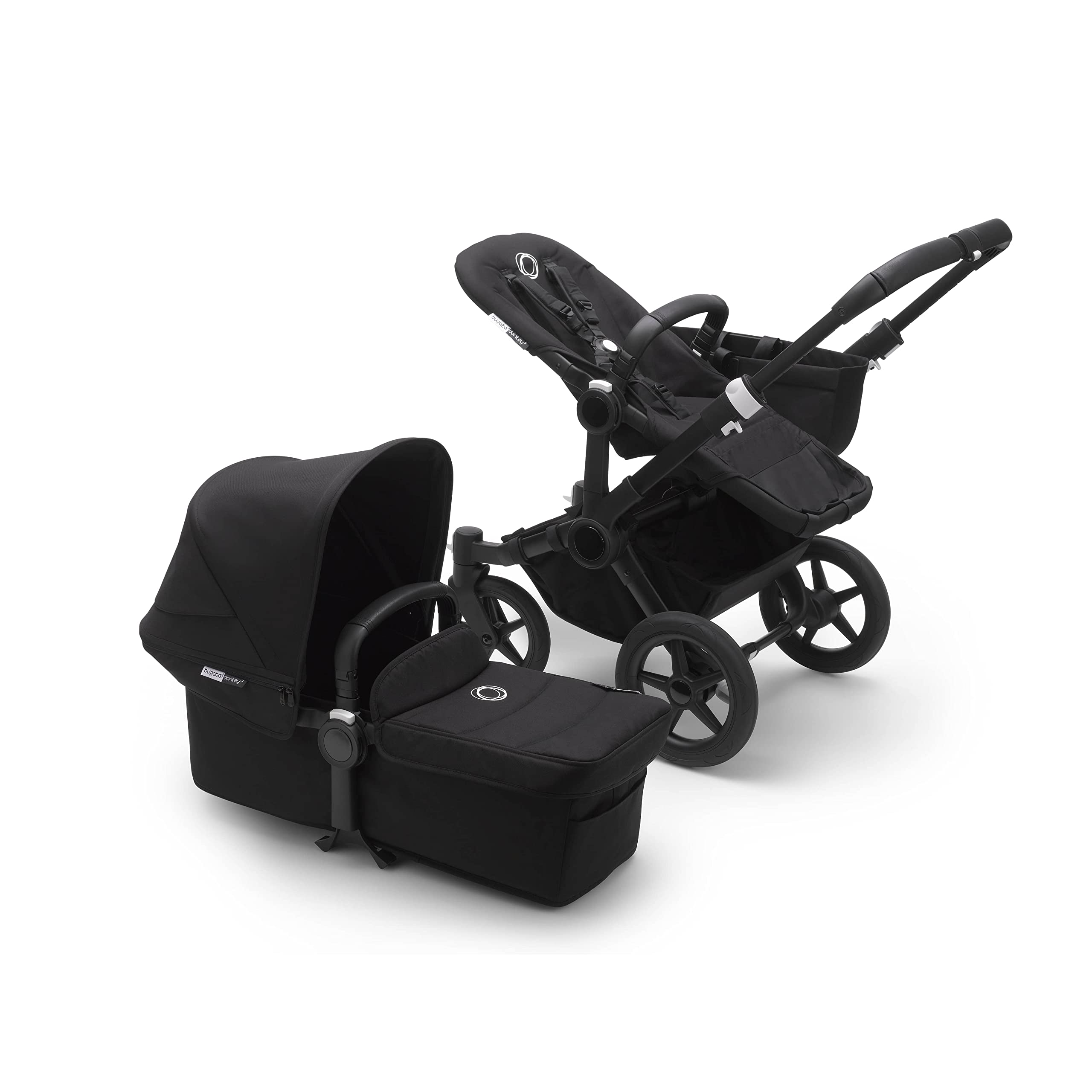 bugaboo-donkey-3-passeggino-singolo-e-gemellare-nero-su-nero image 1