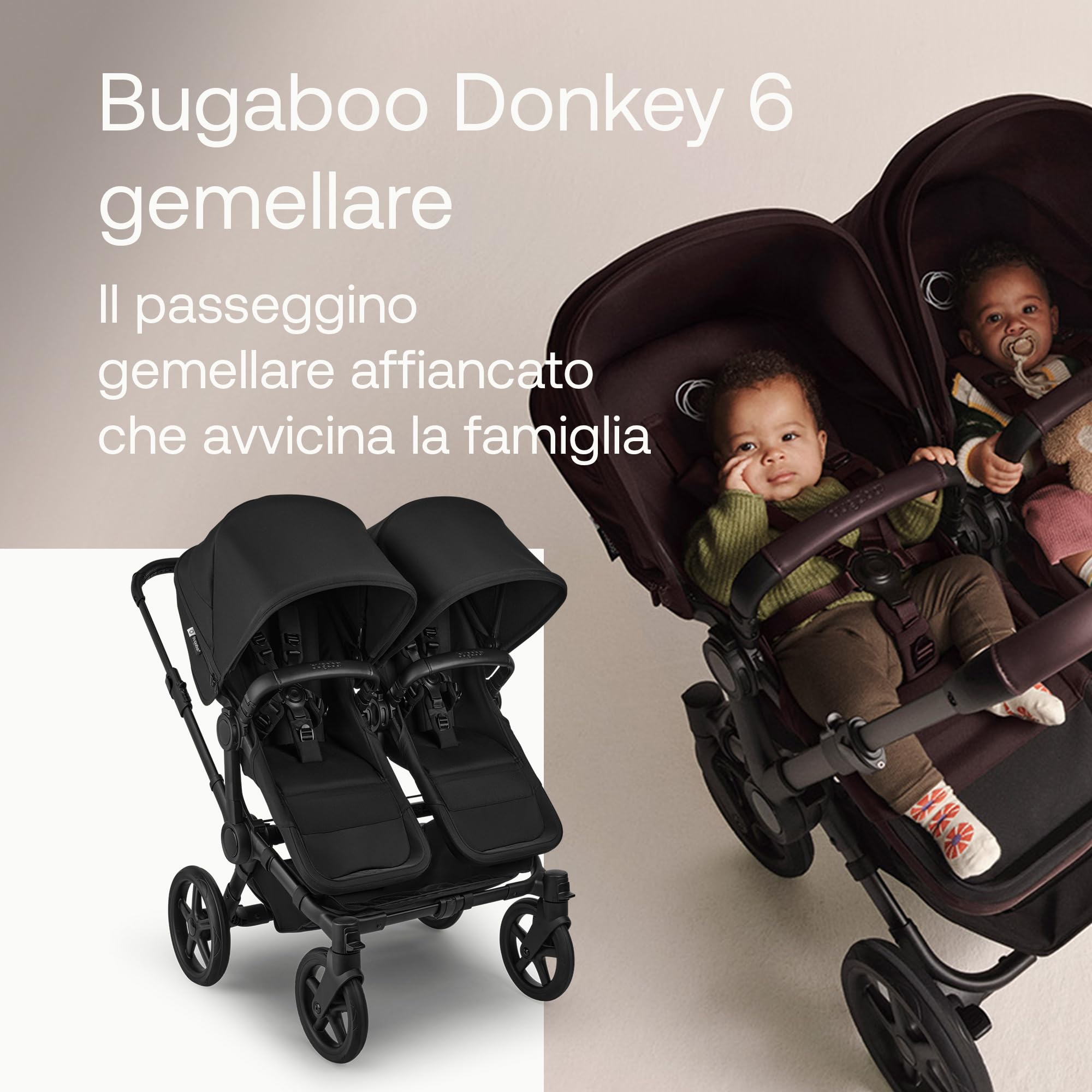 bugaboo-donkey-6-gemellare-set-di-tessuti-per-navicella-convertibile-da-fratella image 2