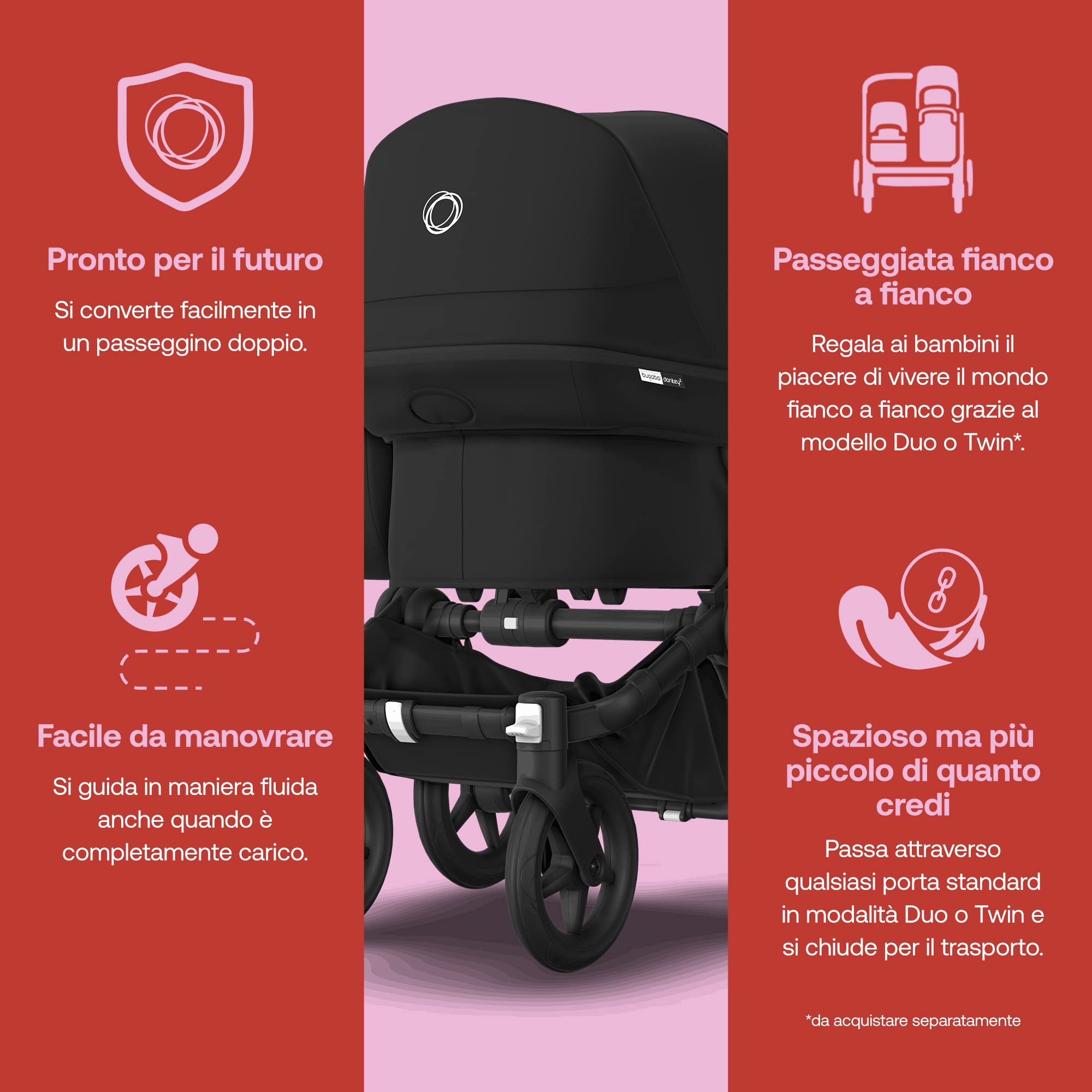 bugaboo-donkey-3-passeggino-singolo-e-gemellare-nero-su-nero image 3
