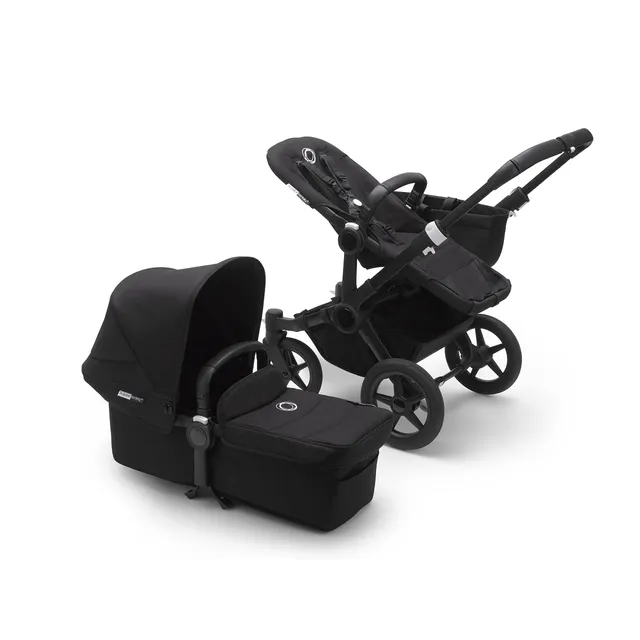 bugaboo-donkey-3-passeggino-singolo-e-gemellare-nero-su-nero image 1
