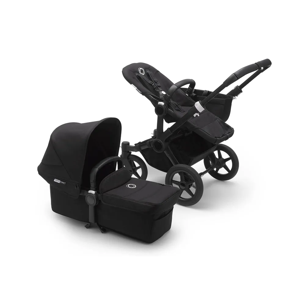 bugaboo-donkey-3-passeggino-singolo-e-gemellare-nero-su-nero image 1